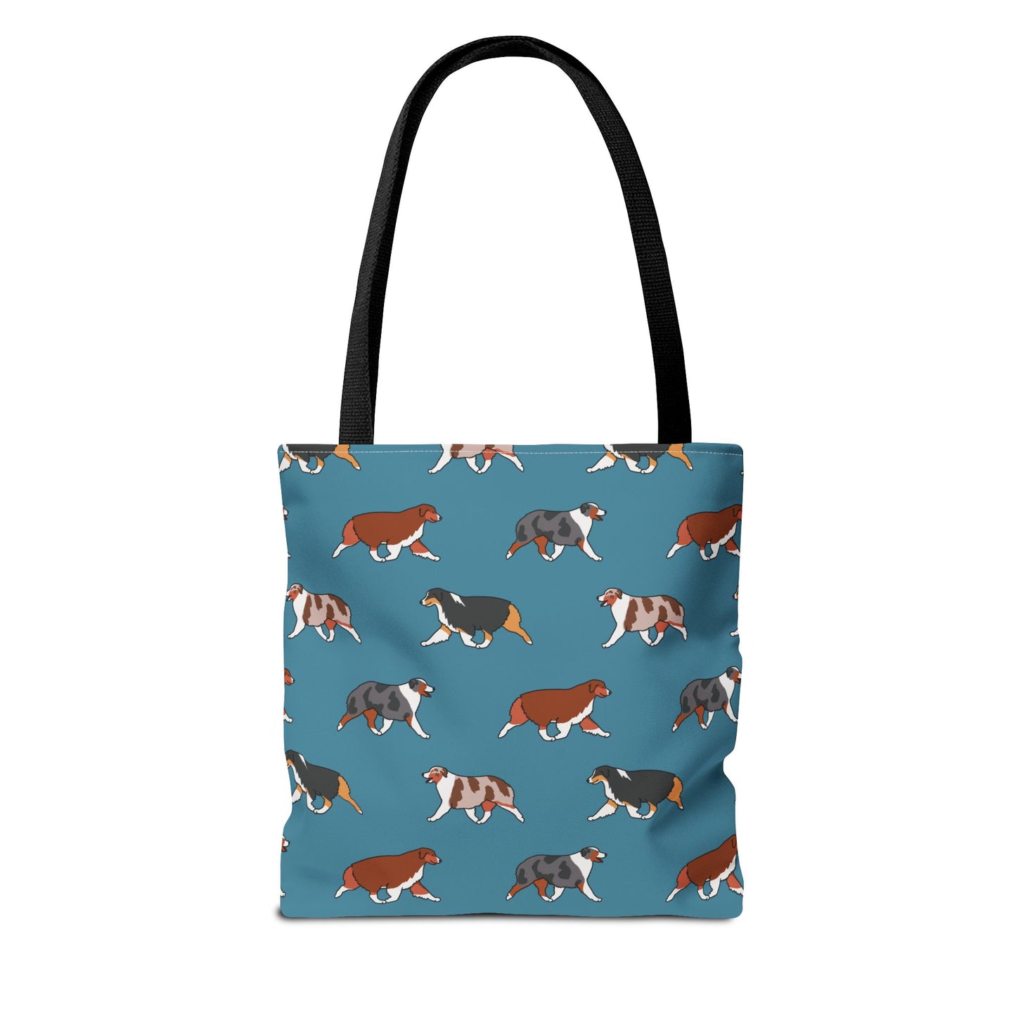 Australian Shepherd Aussie Tote Bag in Dusky Blue N