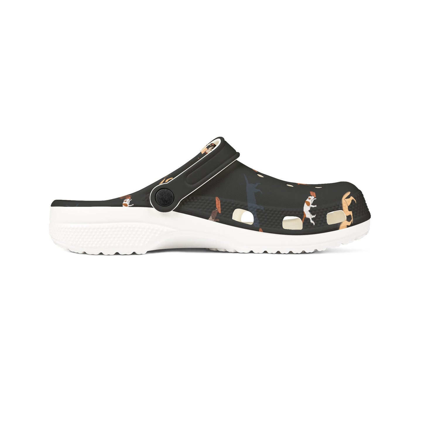 Scent Work Pattern | EVA Foam Clogs Crocs Shoes in Black Gray White and Lavender
