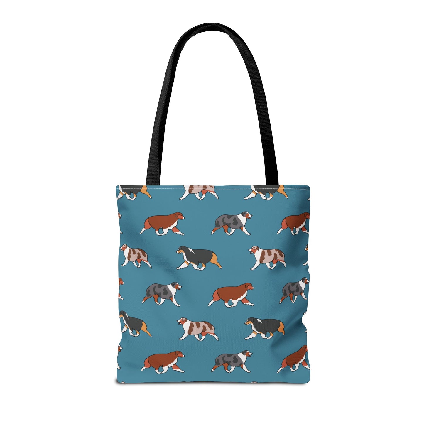 Australian Shepherd Aussie Tote Bag in Dusky Blue N