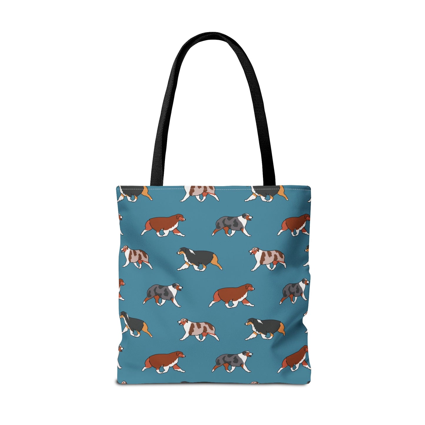 Australian Shepherd Aussie Tote Bag in Dusky Blue N