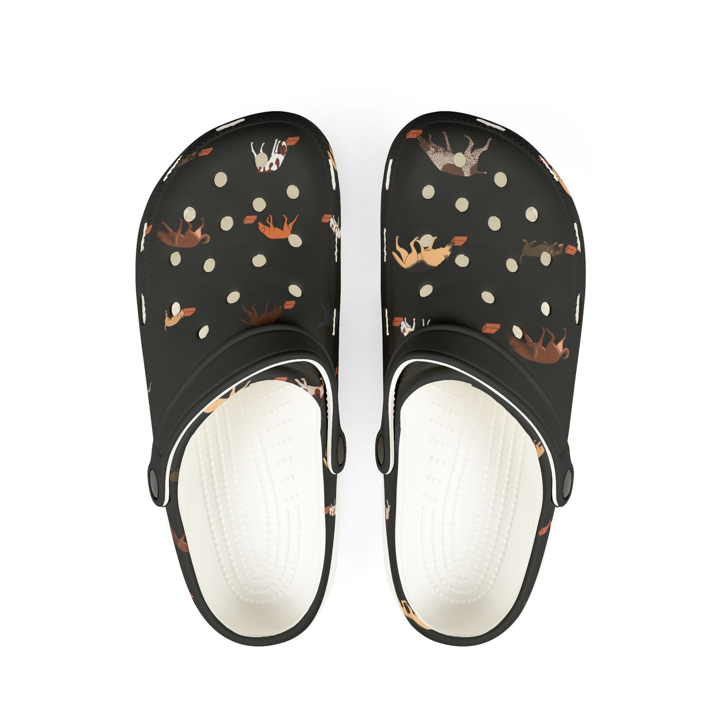 Scent Work Pattern | EVA Foam Clogs Crocs Shoes in Black Gray White and Lavender