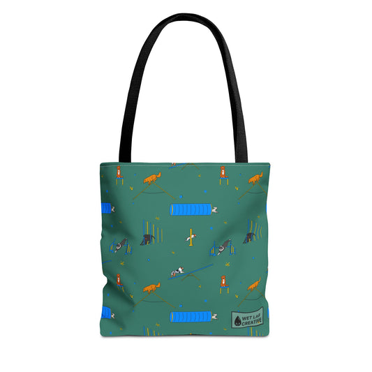 Agility Dog Pattern Tote Bag