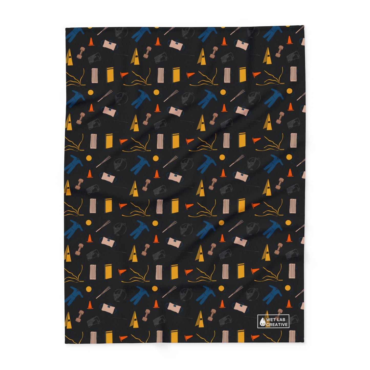 Bitework Arctic Fleece Blanket in Black Gray Pink and Teal