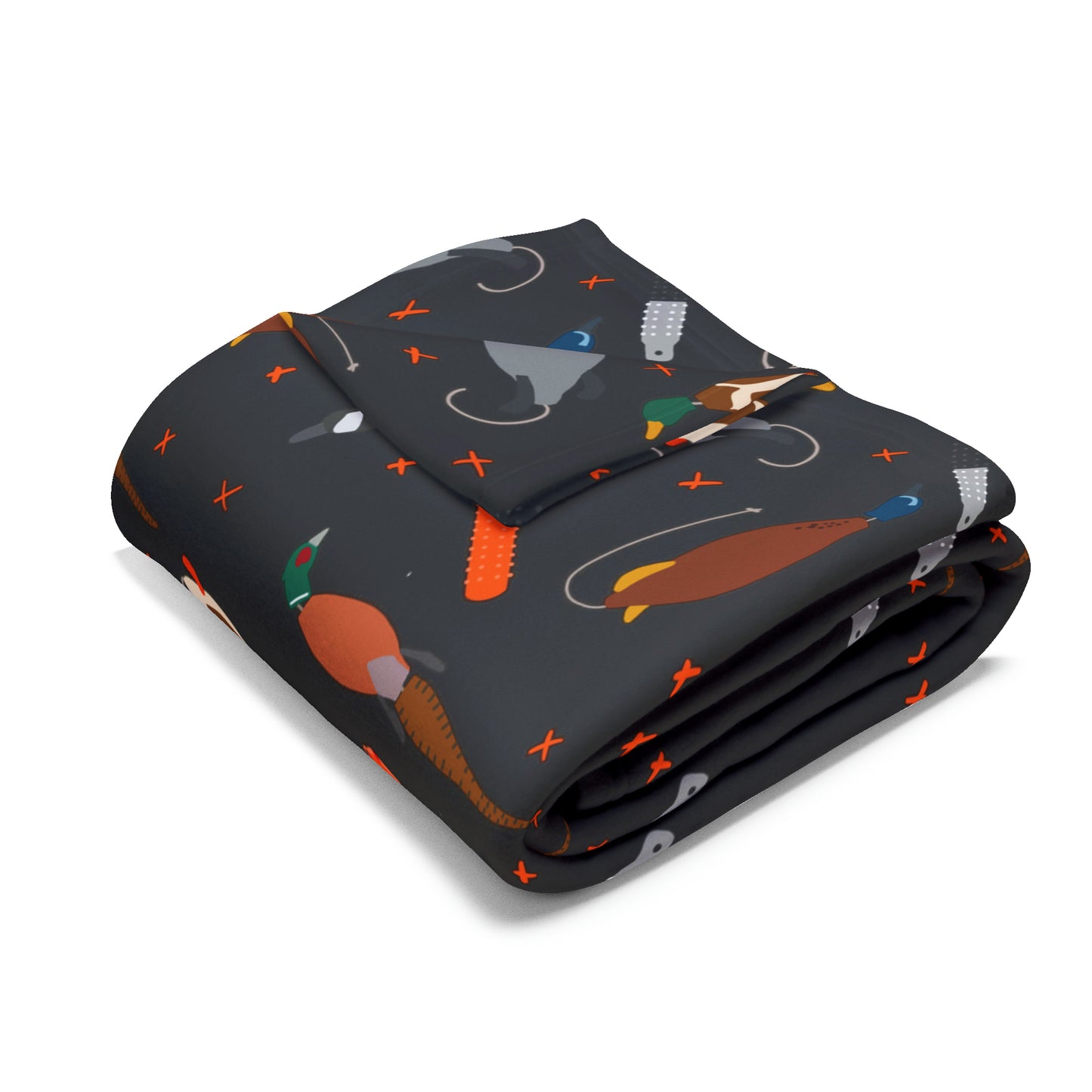 Retriever Training Arctic Fleece Blanket in Black Teal Lavender and Teal