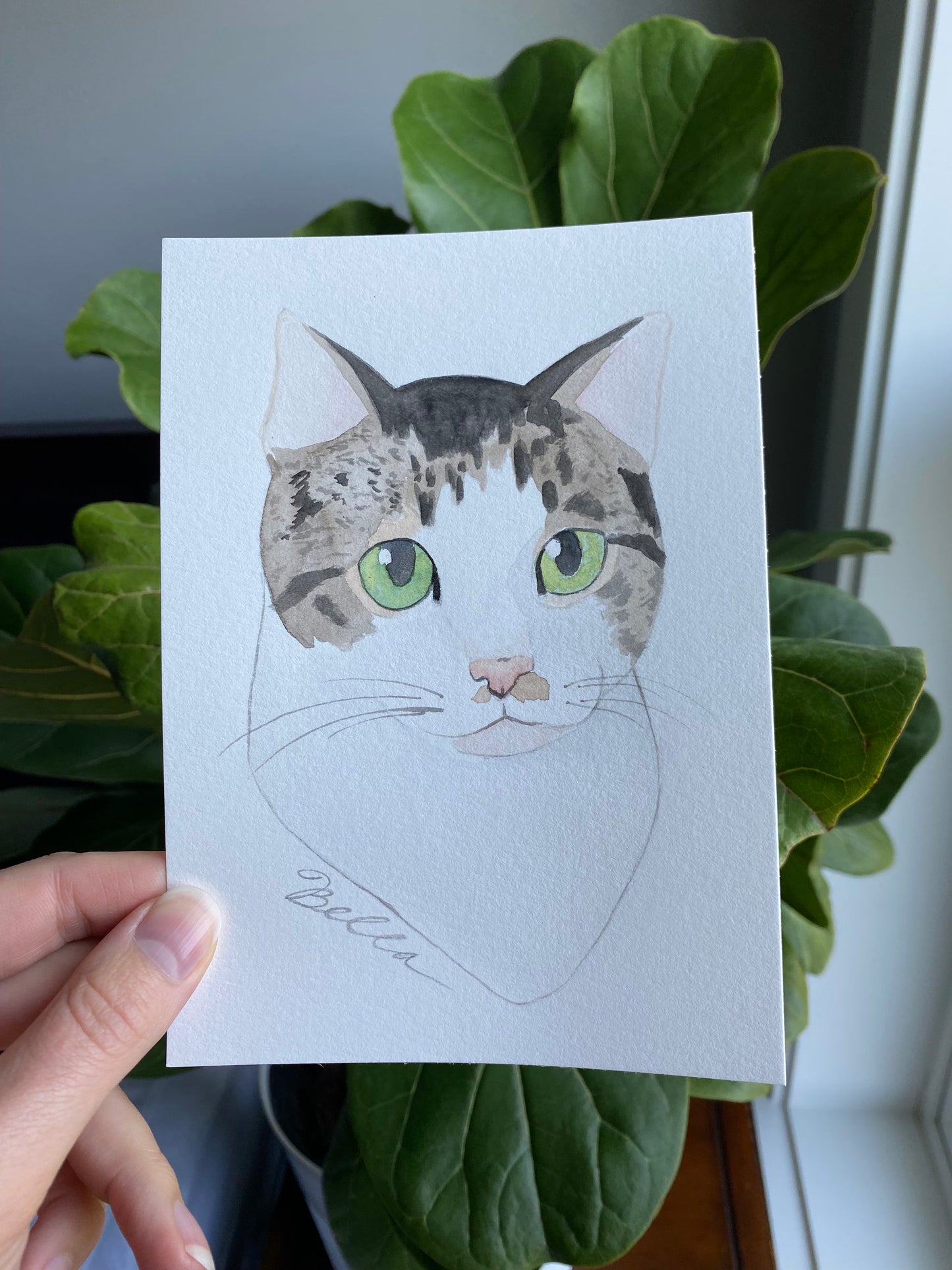 Single Pet or Multi-Pet Portrait 5x7" Paper