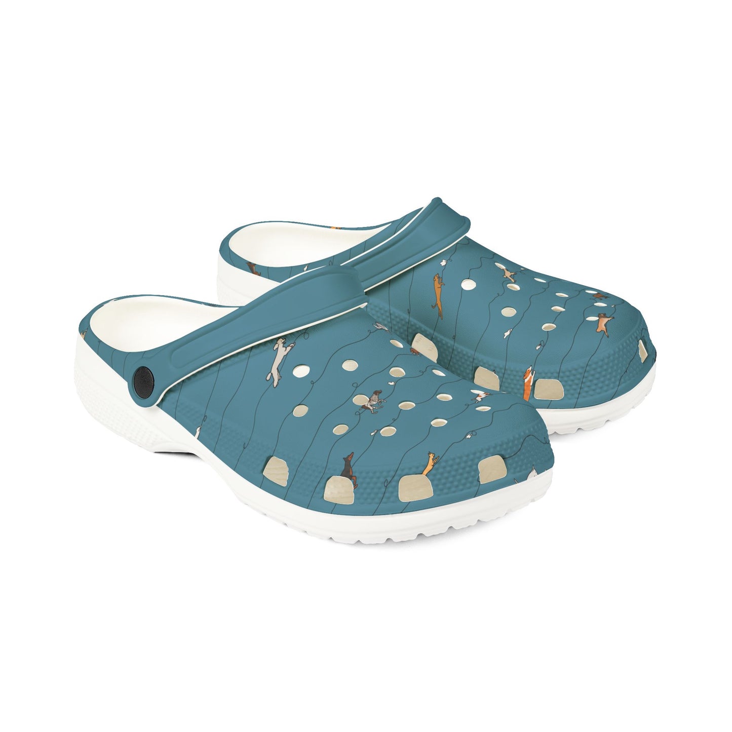 FASTcat Lure Coursing | EVA Foam Clogs Crocs Shoes in White, Gray, Lavender and Dusky Blue