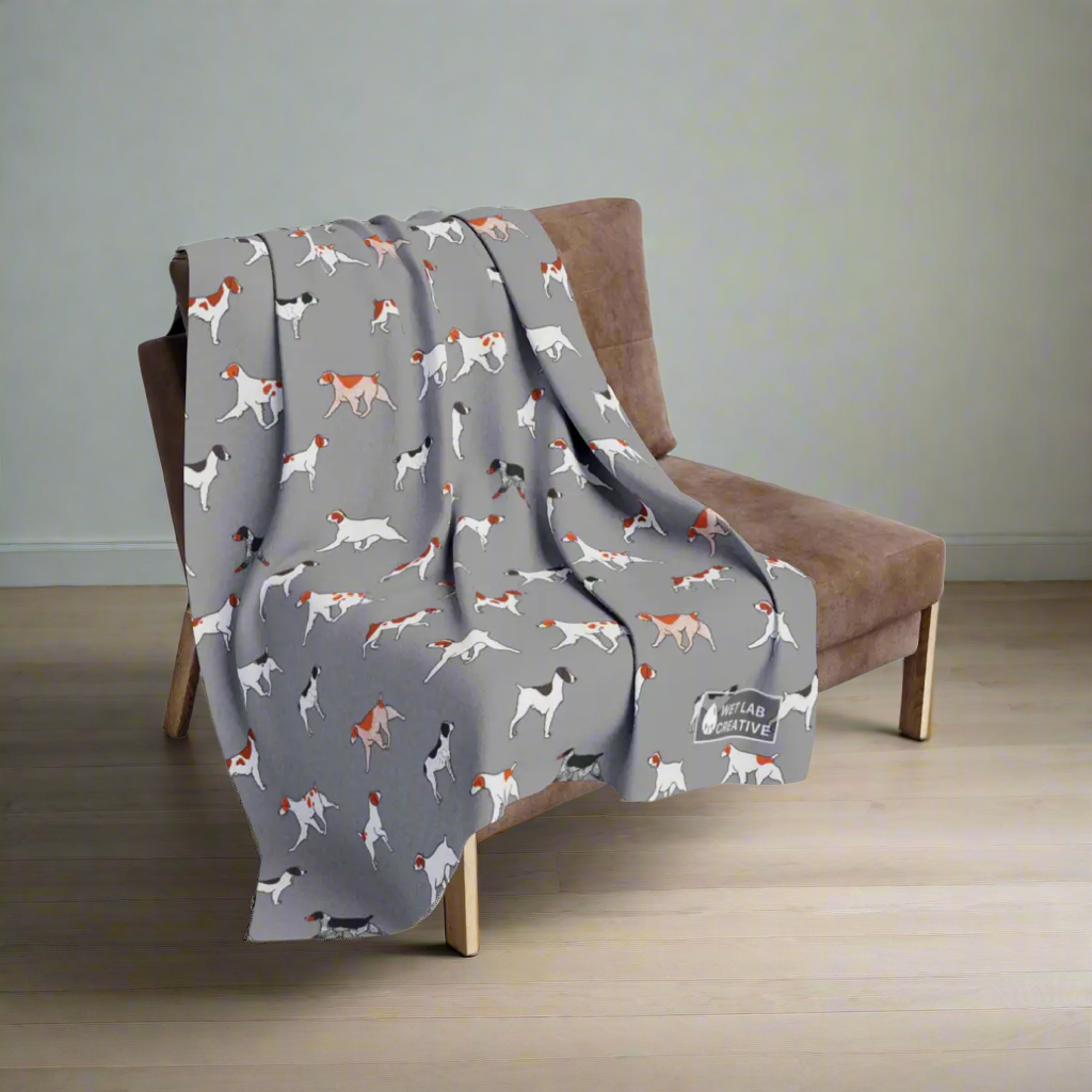 Brittany Dog Arctic Fleece Blanket