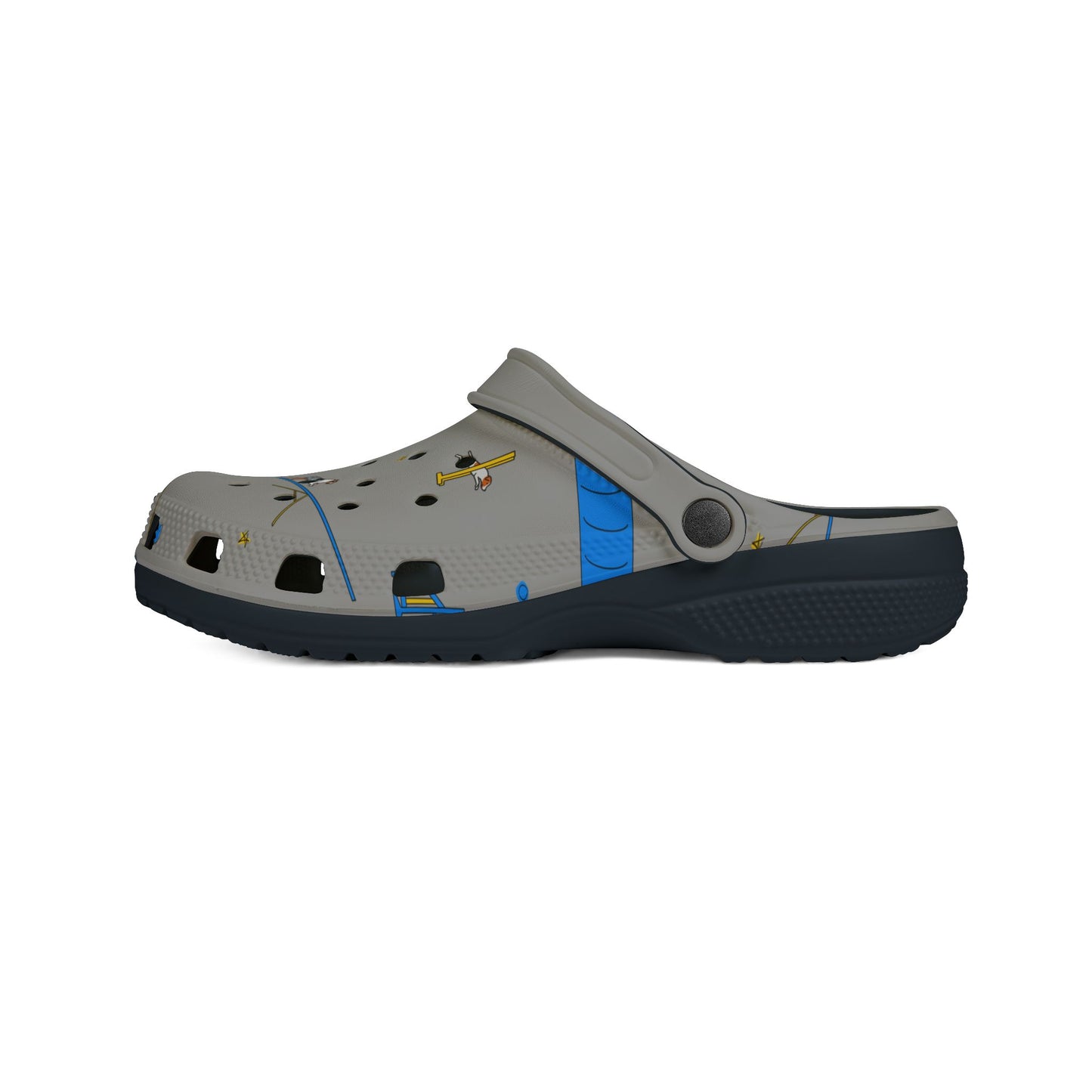 Agility Dog Pattern | EVA Foam Clogs Crocs Shoes in Gray White Black Teal and Pink