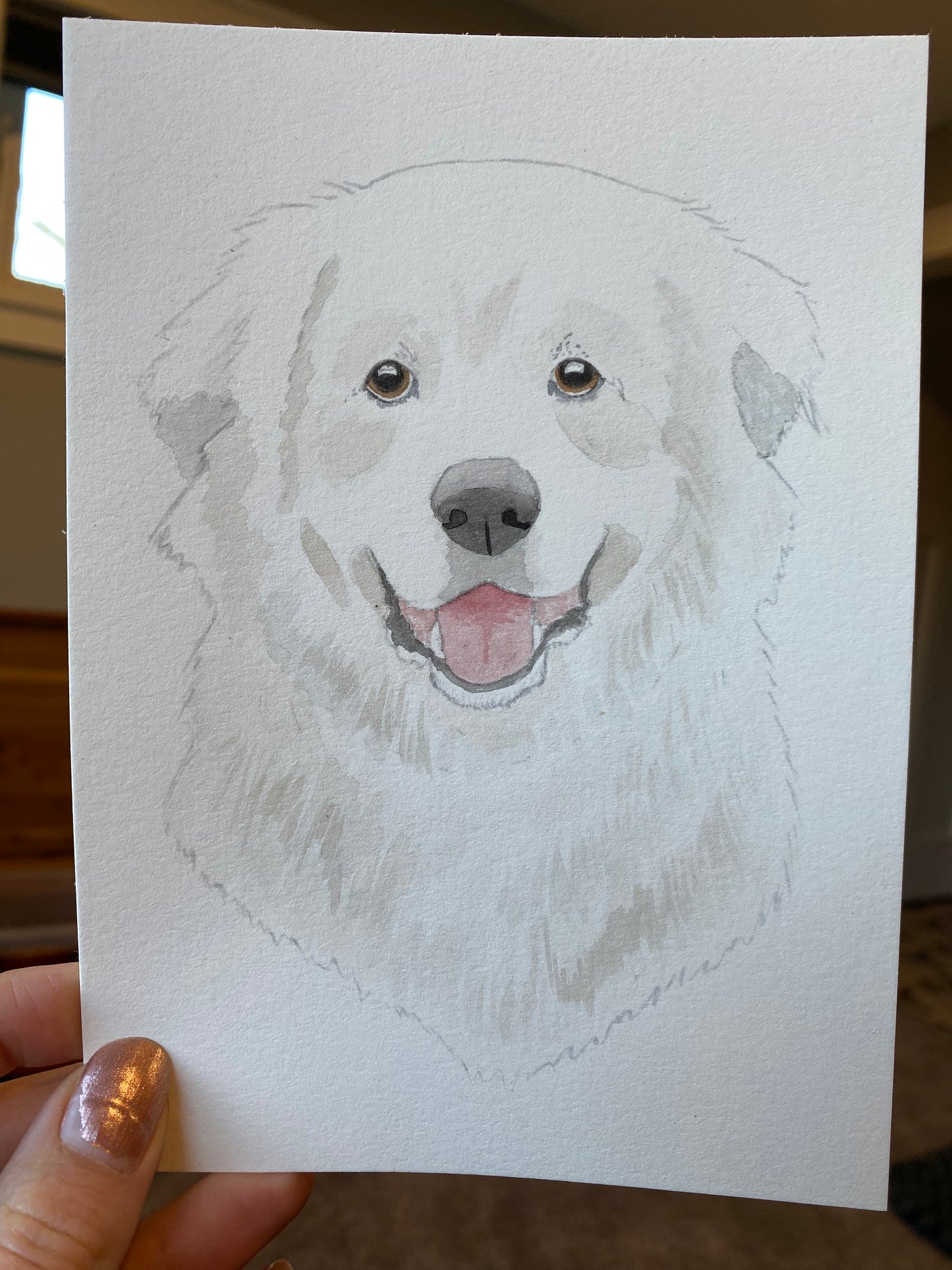 Single Pet or Multi-Pet Portrait 5x7" Paper