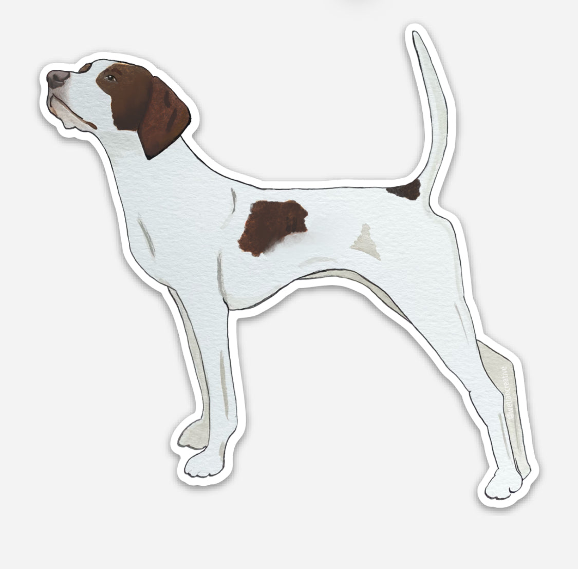 English Pointer Dog Pointing 4" Sticker Decal