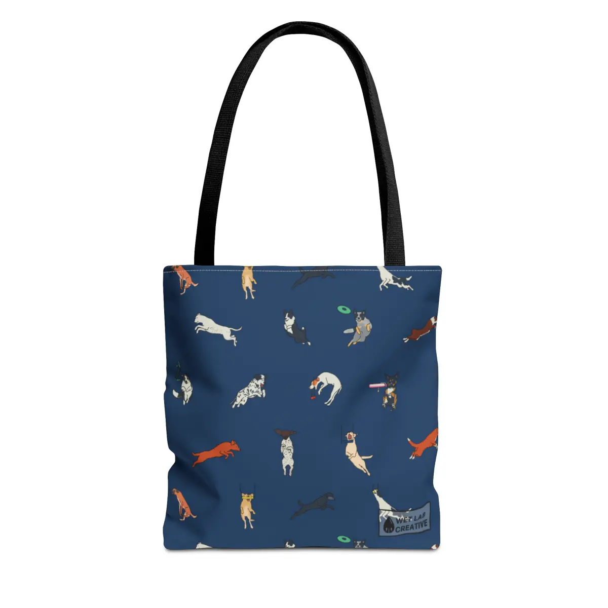 Dock Diving Tote Bag in Teal Navy Lavender Gray and Dusky Blue