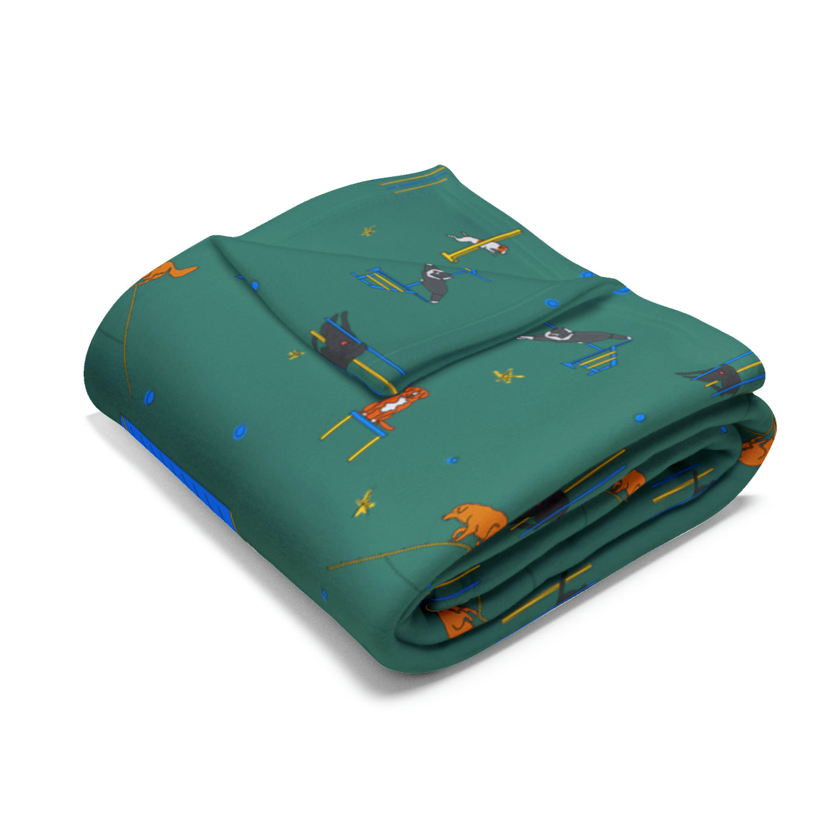 Agility Arctic Fleece Blanket in Pink Black White Gray and Teal