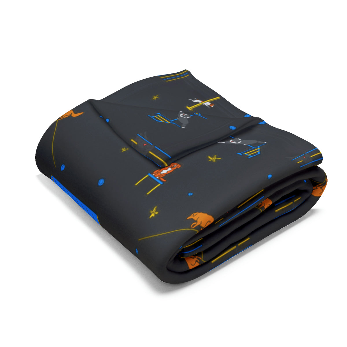 Agility Arctic Fleece Blanket in Pink Black White Gray and Teal