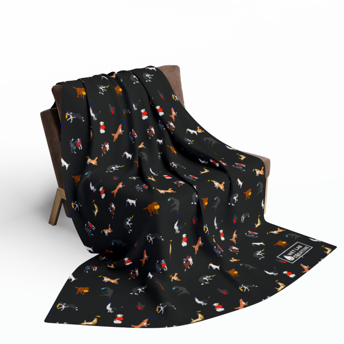 Disc Frisbee Arctic Fleece Blanket in Gray
