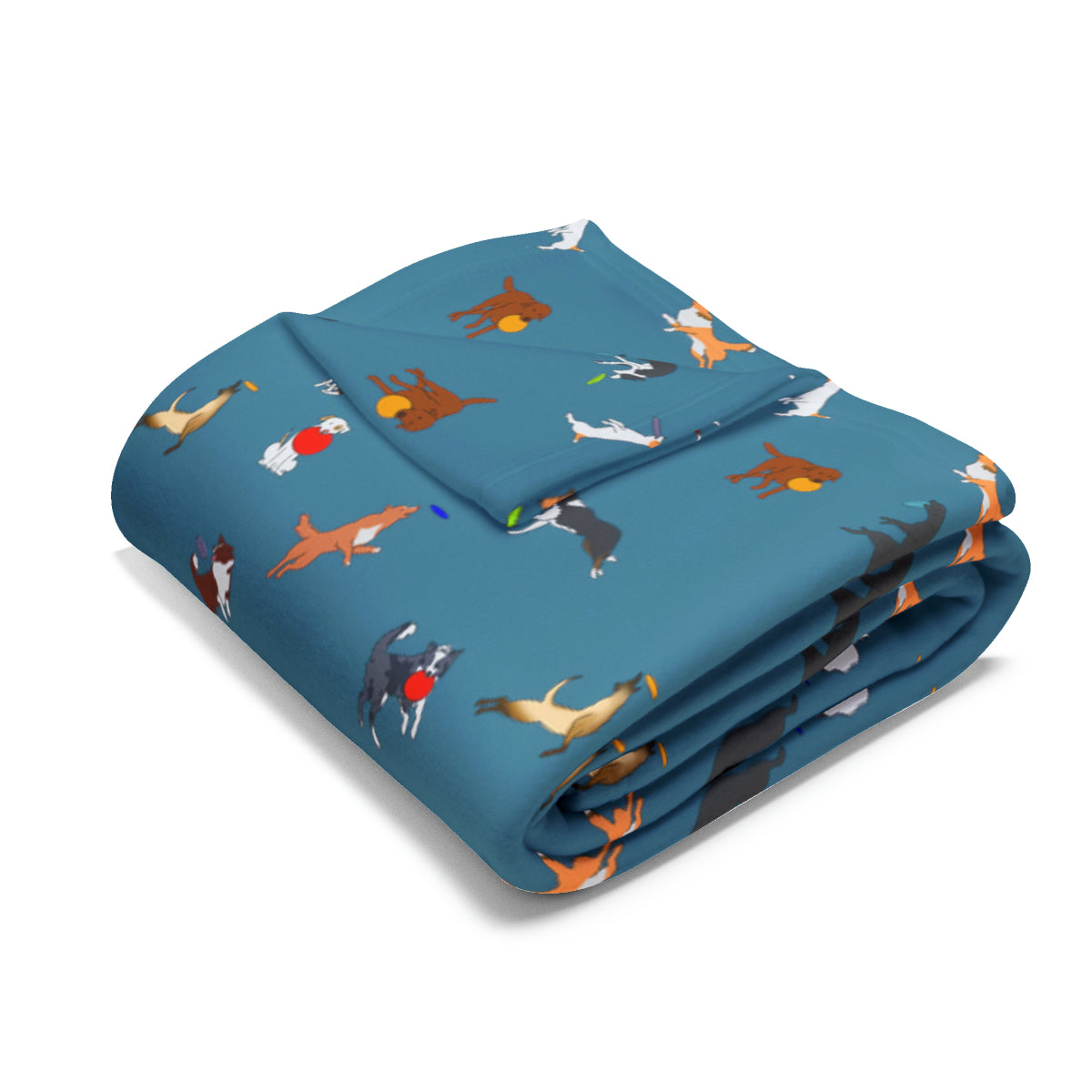 Disc Frisbee Arctic Fleece Blanket in Gray
