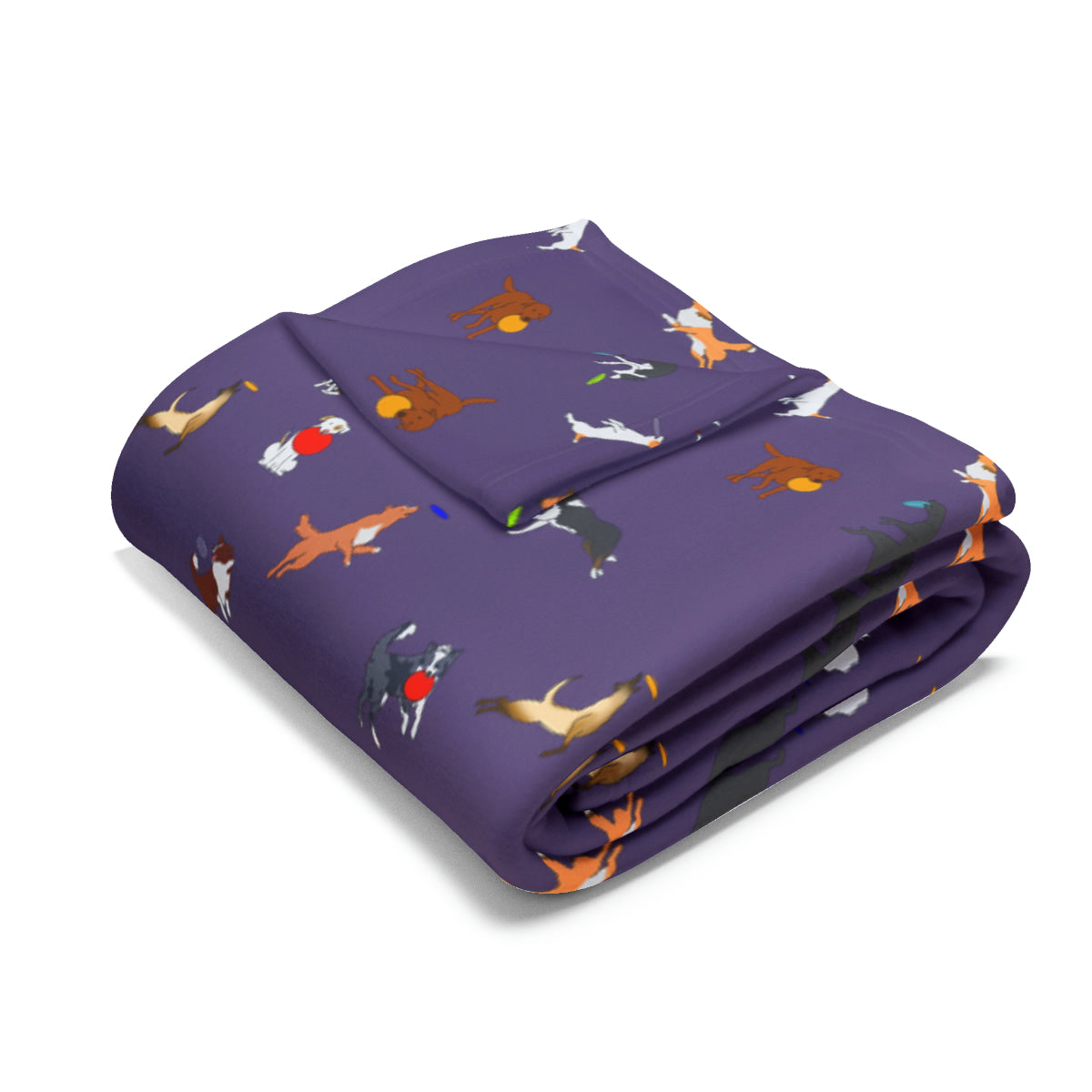 Disc Frisbee Arctic Fleece Blanket in Gray