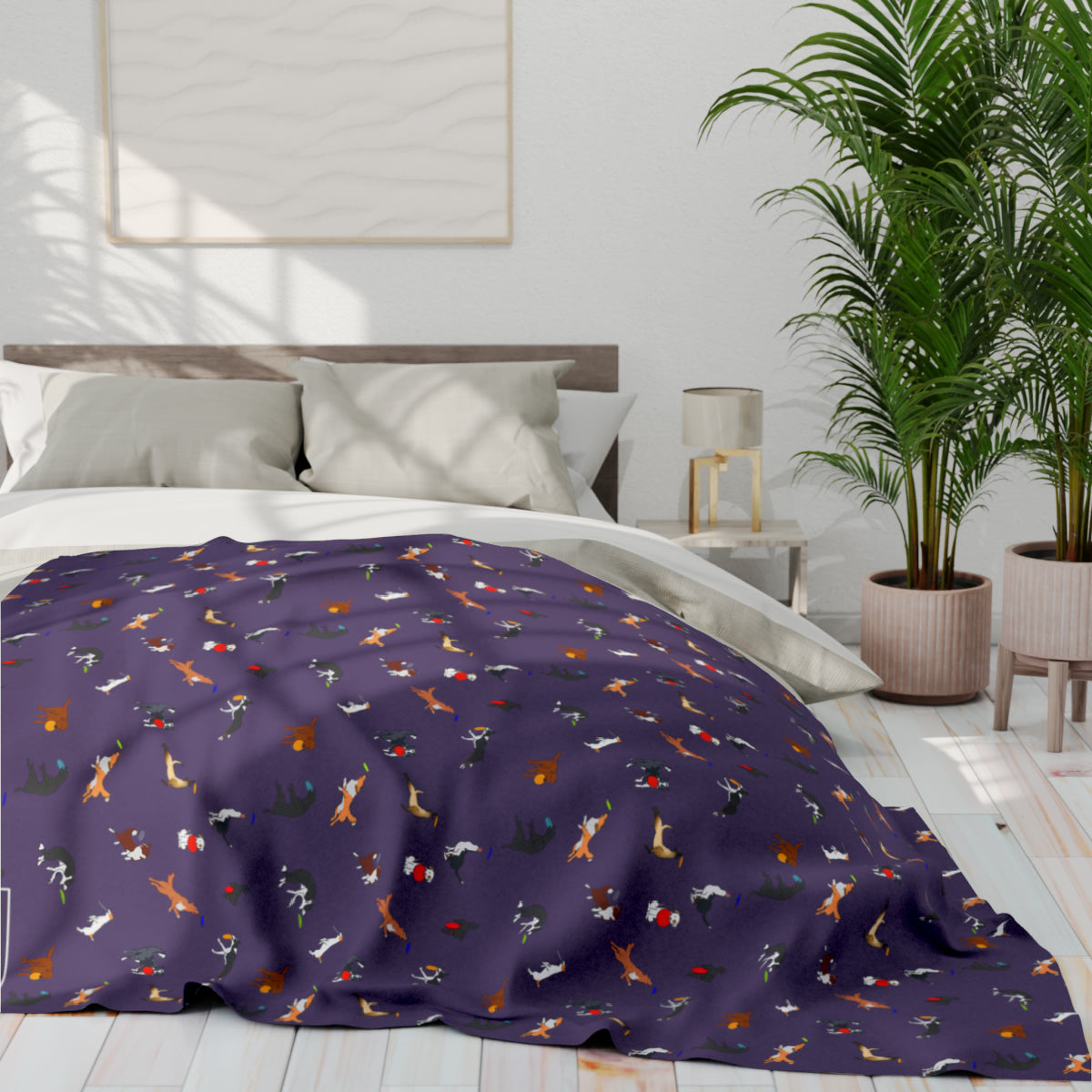 Disc Frisbee Arctic Fleece Blanket in Gray