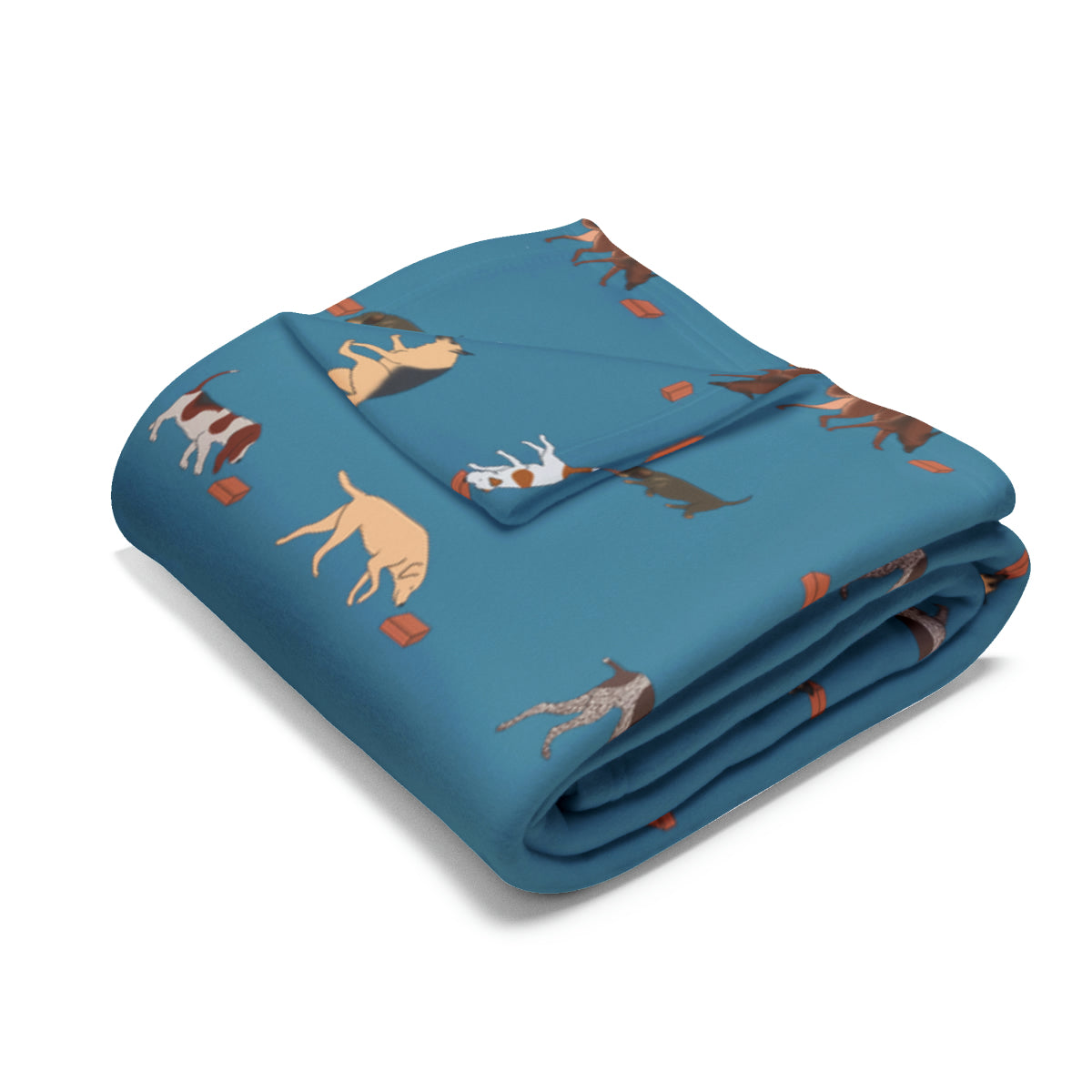 Scent Work Arctic Fleece Blanket in Lavender Black Gray and Dusky Blue