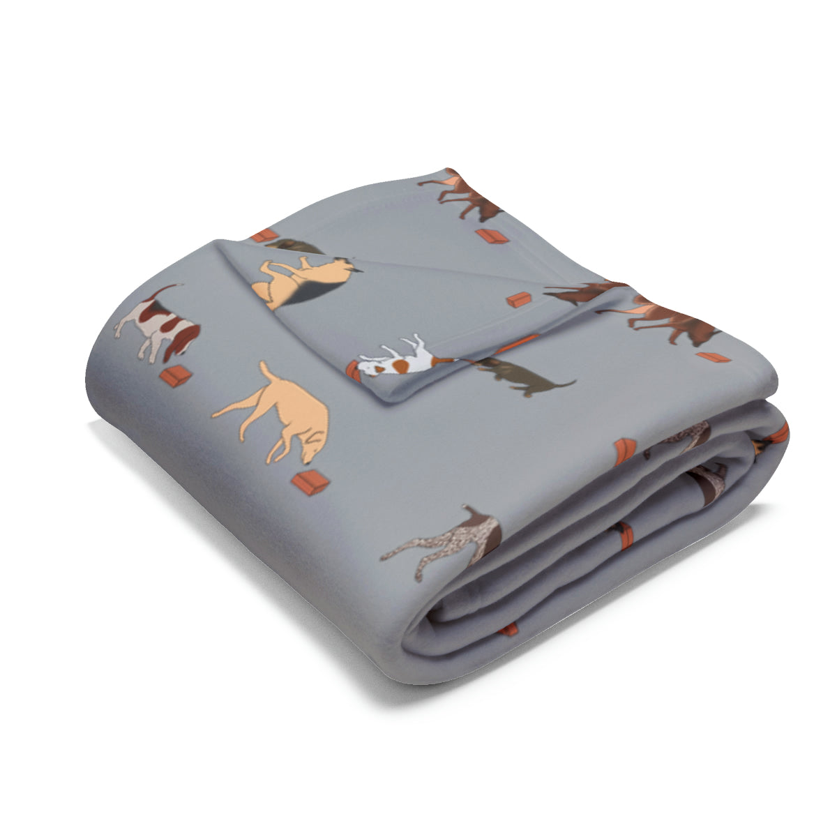 Scent Work Arctic Fleece Blanket in Lavender Black Gray and Dusky Blue