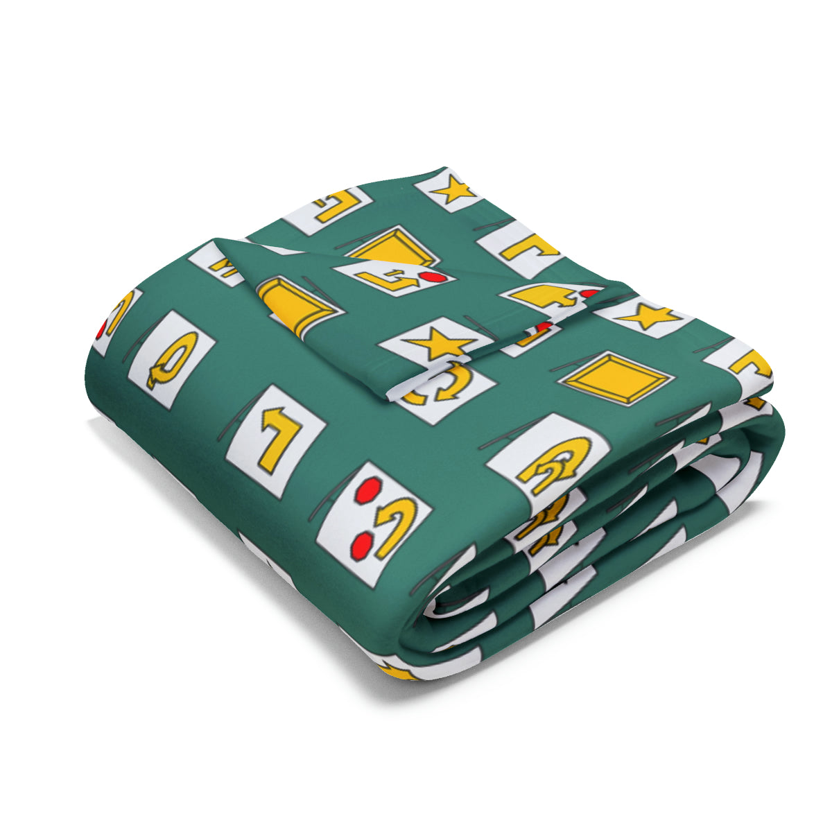 Rally Obedience Arctic Fleece Blanket in Black Purple Teal and Dusky Blue