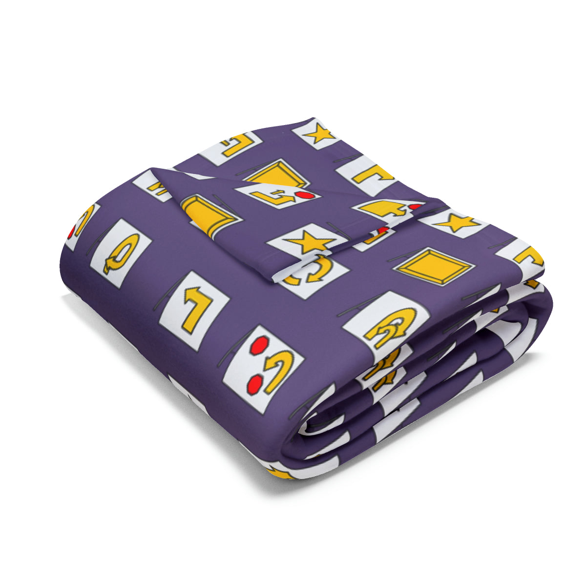 Rally Obedience Arctic Fleece Blanket in Black Purple Teal and Dusky Blue