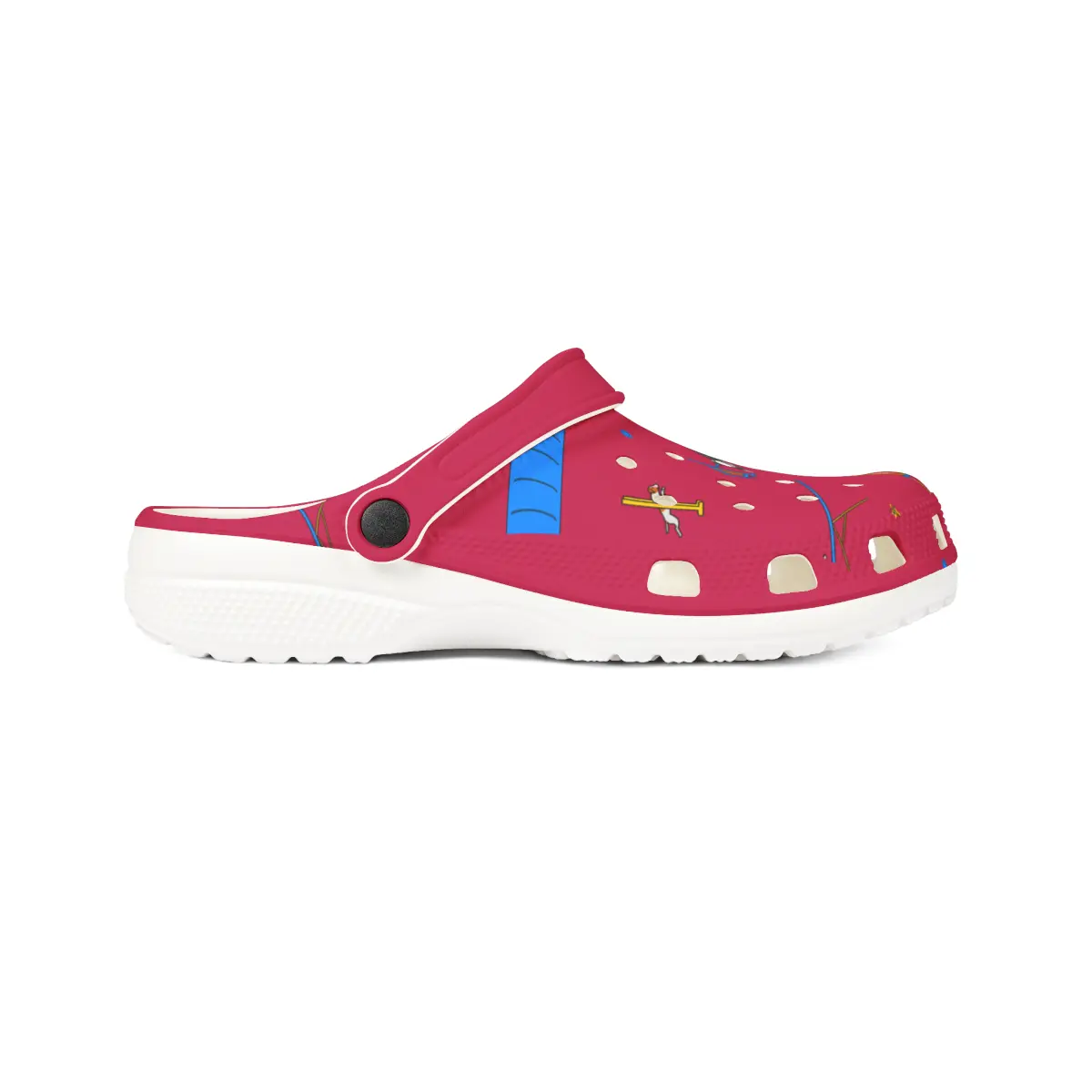 Agility Dog Pattern | EVA Foam Clogs Crocs Shoes in Gray White Black Teal and Pink