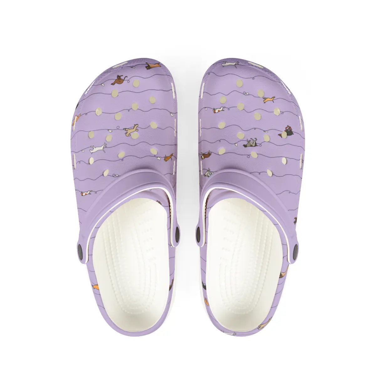 FASTcat Lure Coursing | EVA Foam Clogs Crocs Shoes in White, Gray, Lavender and Dusky Blue