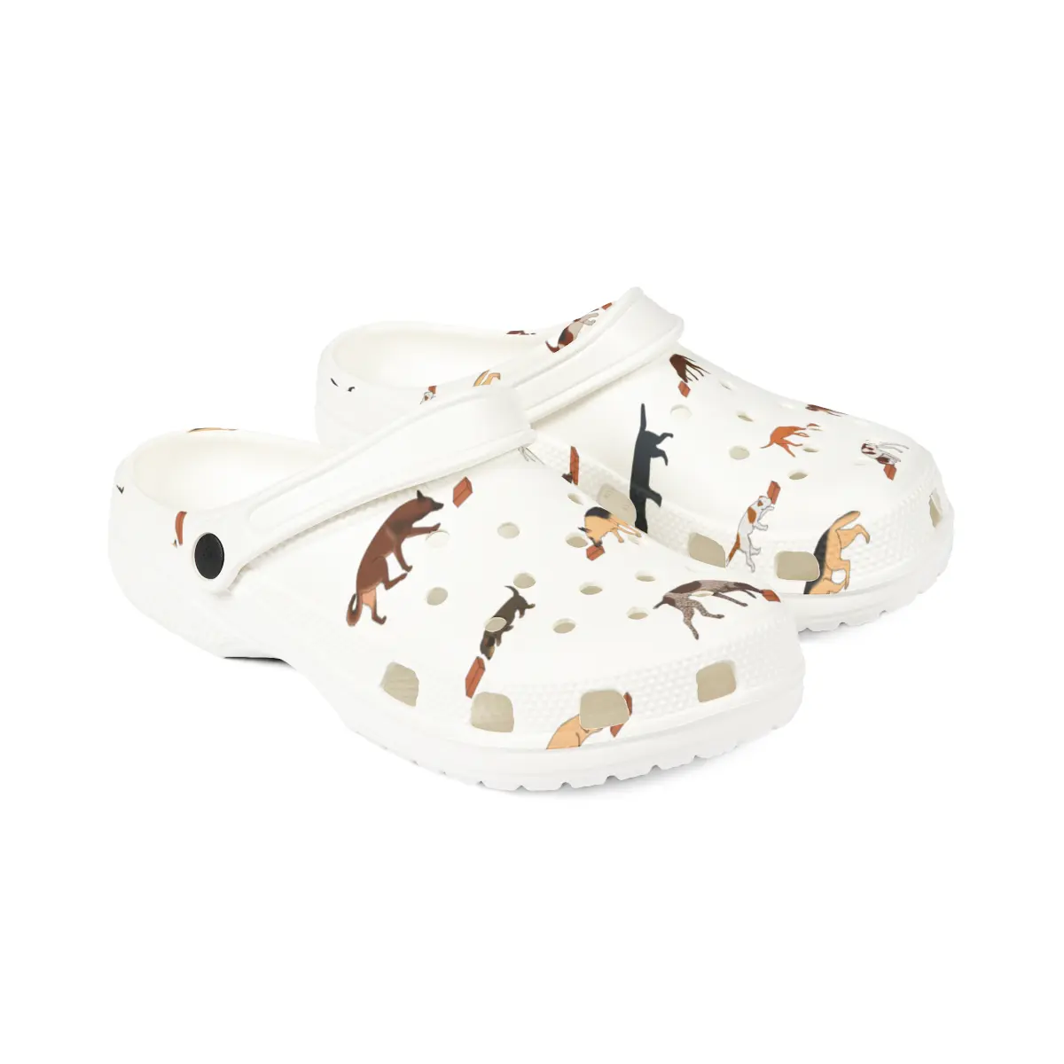 Scent Work Pattern | EVA Foam Clogs Crocs Shoes in Black Gray White and Lavender