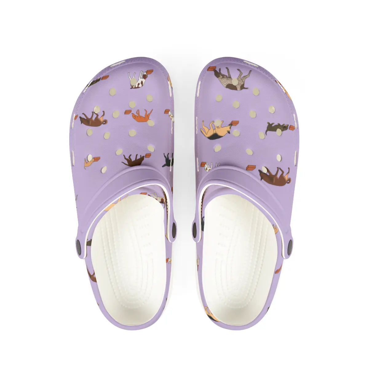 Scent Work Pattern | EVA Foam Clogs Crocs Shoes in Black Gray White and Lavender