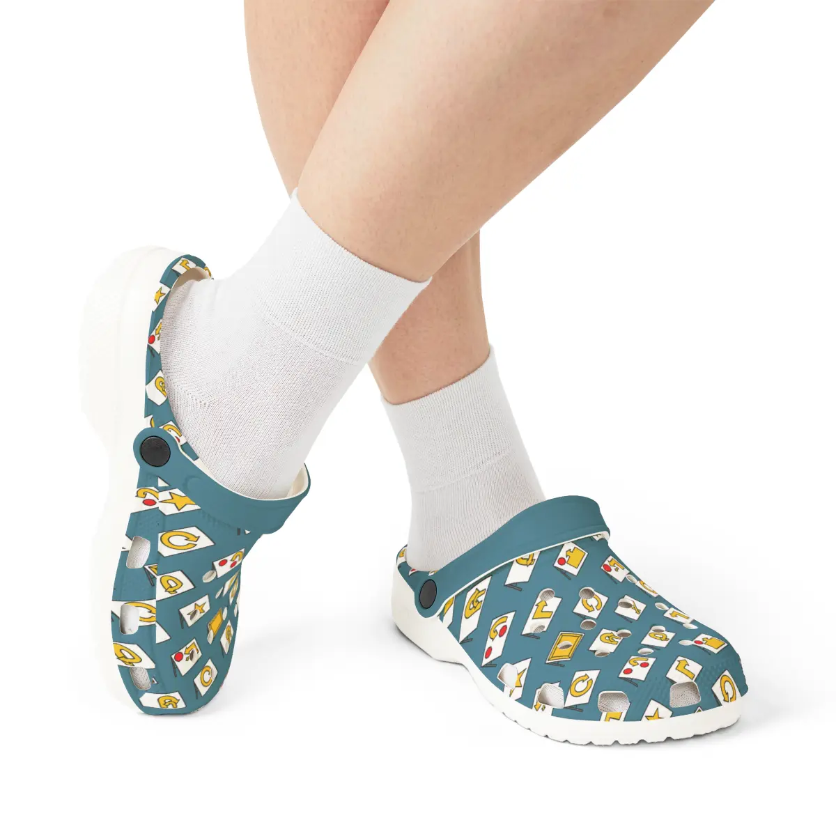 Rally Obedience | EVA Foam Clogs Crocs Shoes in White Black Purple and Dusky Blue