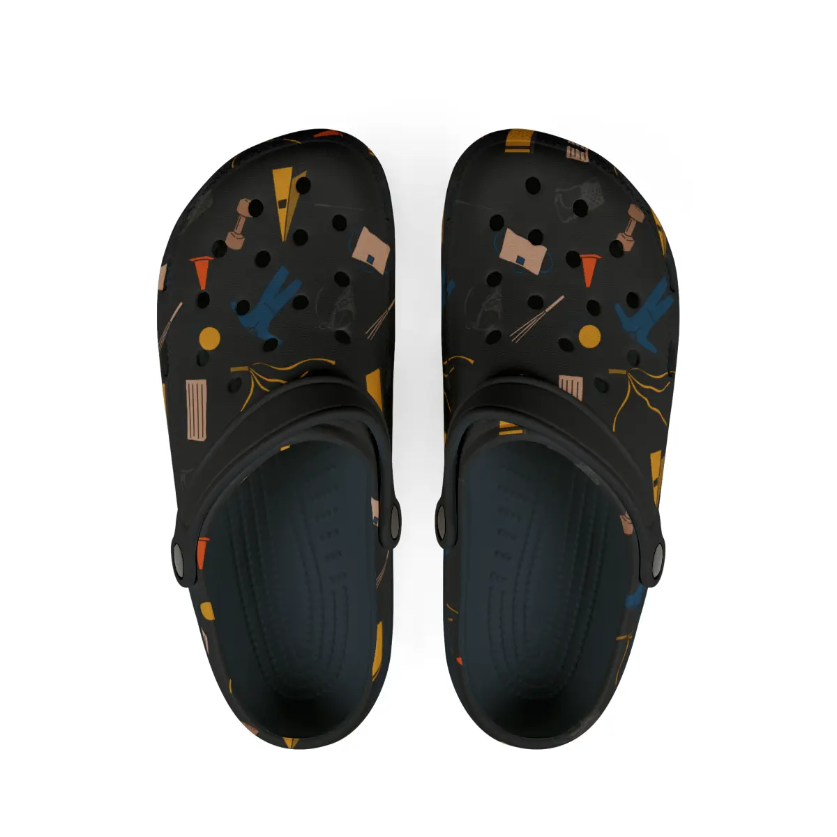 Bite sport Pattern | EVA Foam Clogs Crocs Shoes in Lavender Black White and Gray