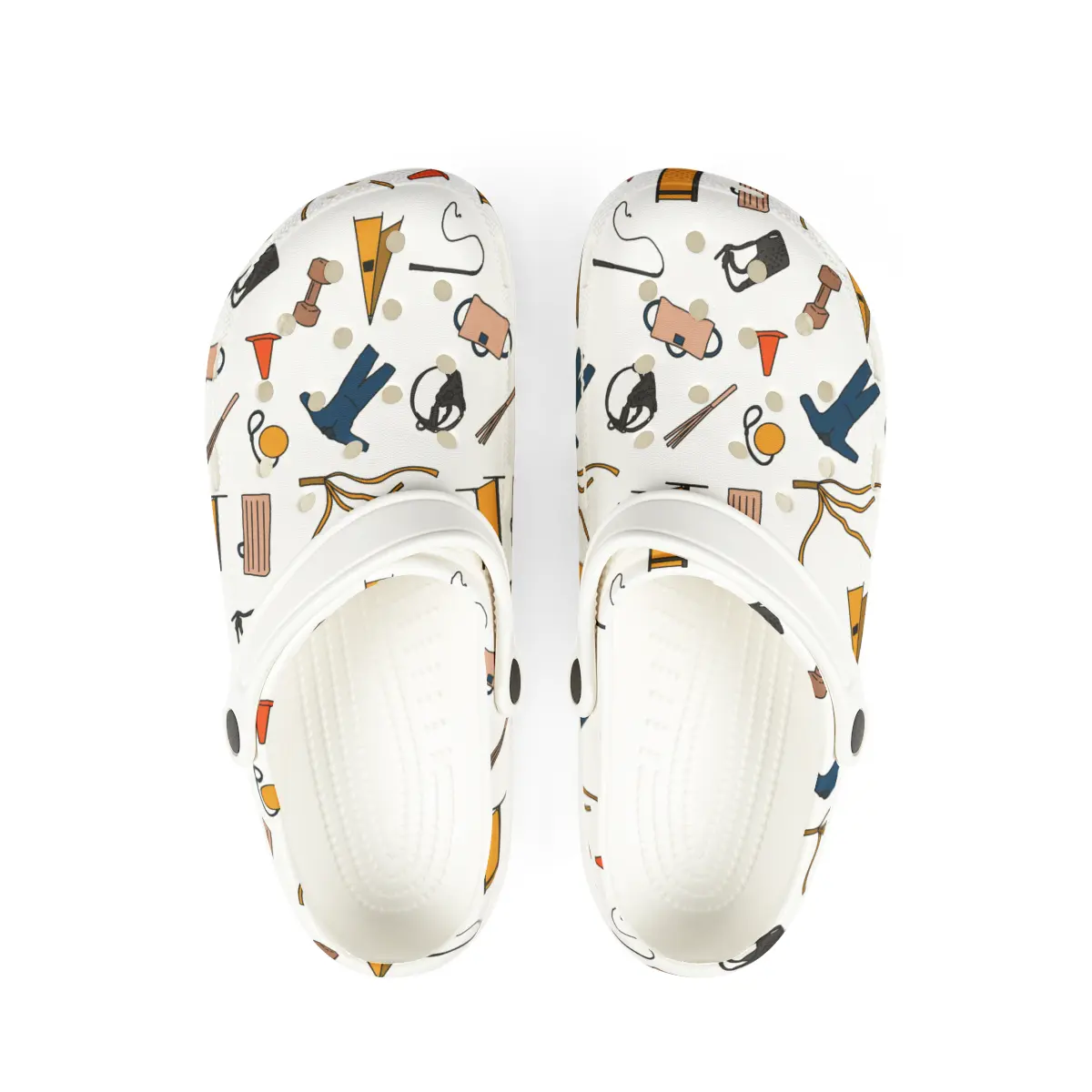 Bite sport Pattern | EVA Foam Clogs Crocs Shoes in Lavender Black White and Gray