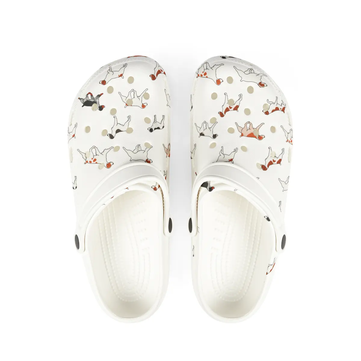 Brittany Breed | EVA Foam Clogs Crocs Shoes in Navy Pink Gray and White