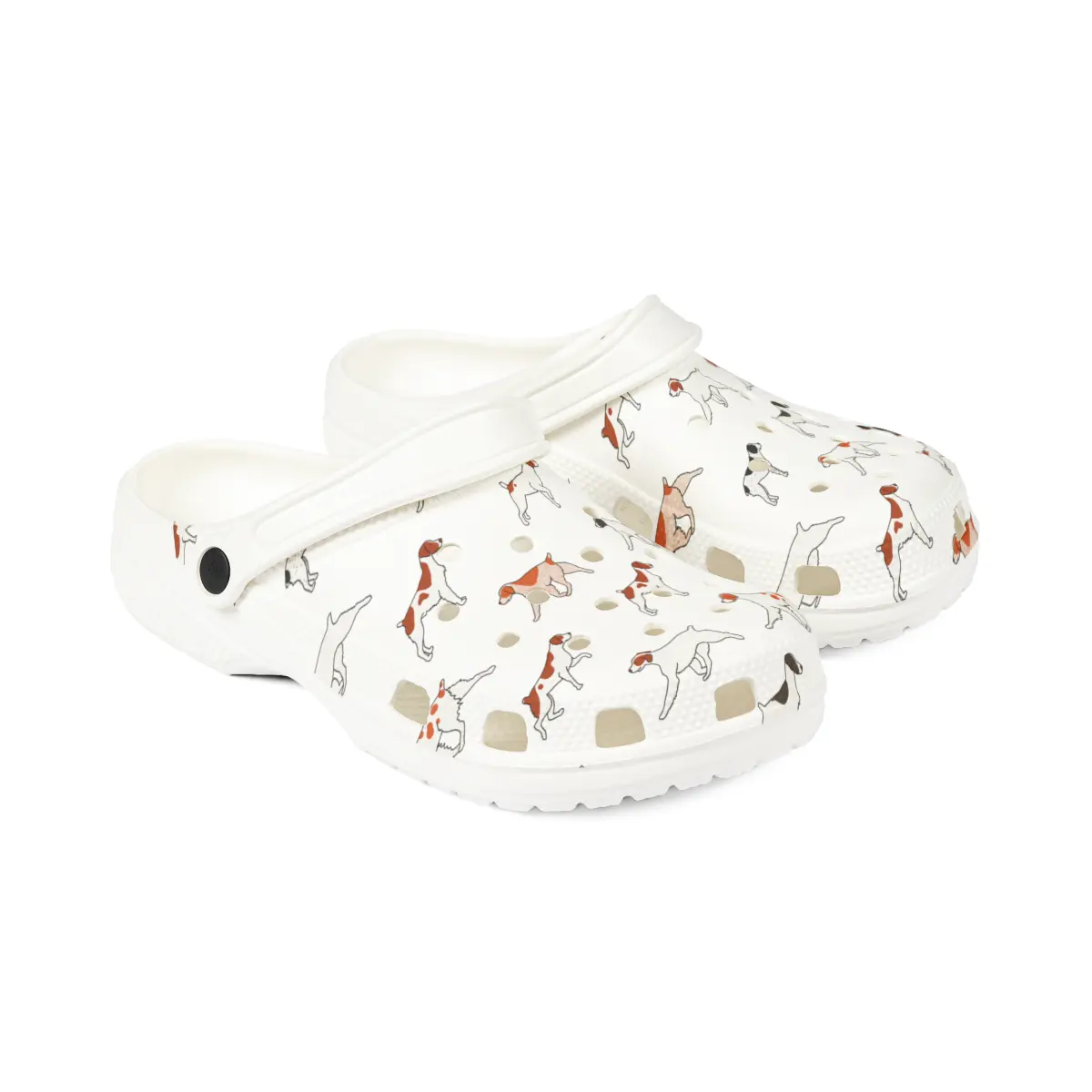Brittany Breed | EVA Foam Clogs Crocs Shoes in Navy Pink Gray and White