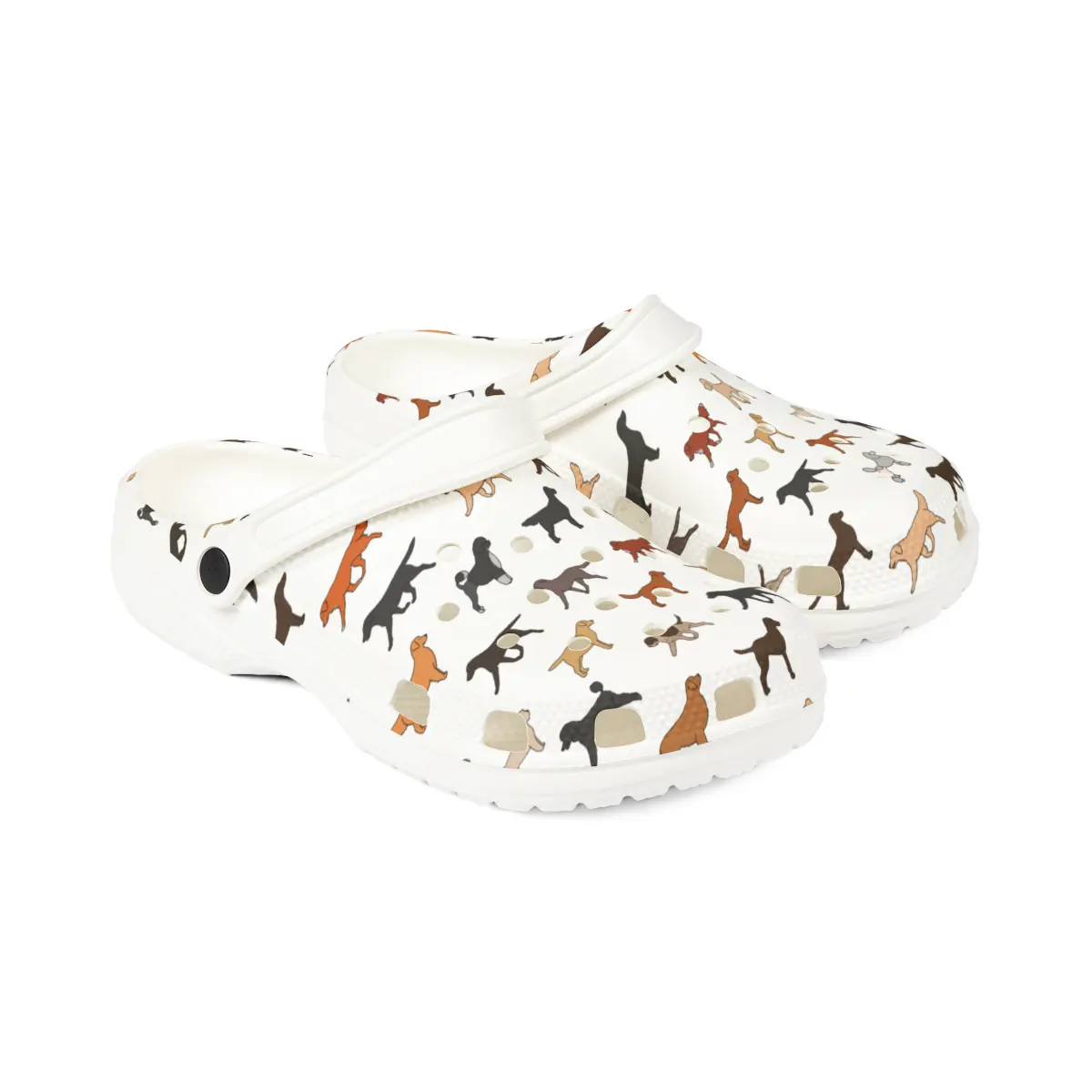 Retrieving Breeds | EVA Foam Clogs Crocs Shoes in Purple Teal White and Black