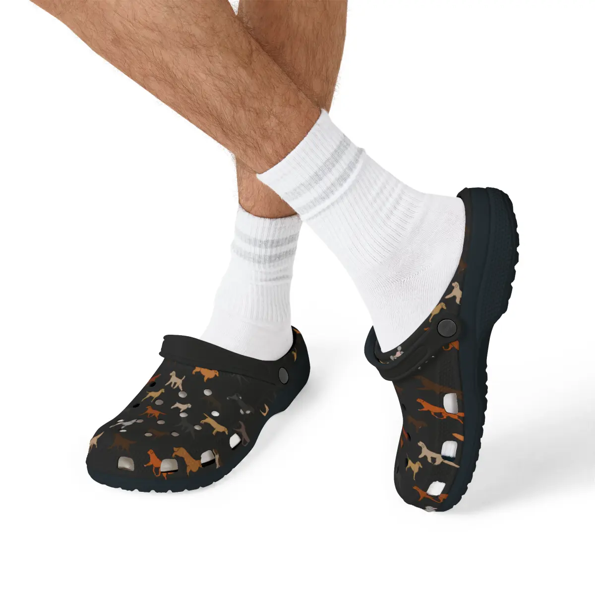 Retrieving Breeds | EVA Foam Clogs Crocs Shoes in Purple Teal White and Black