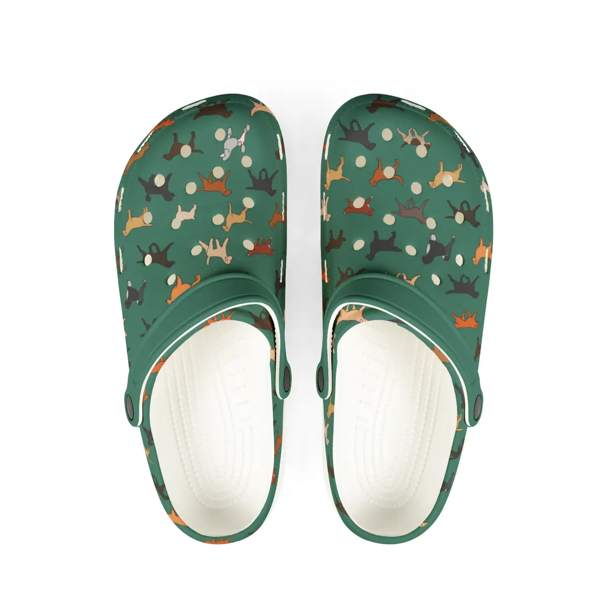Retrieving Breeds | EVA Foam Clogs Crocs Shoes in Purple Teal White and Black