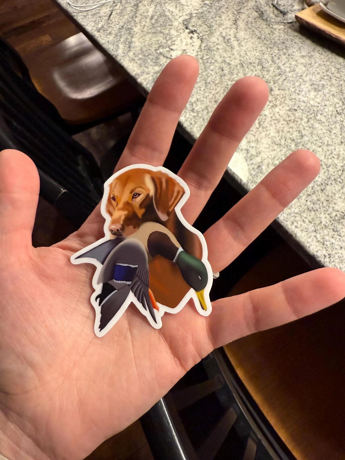 Red Labrador Retriever Duck Hunting Decal