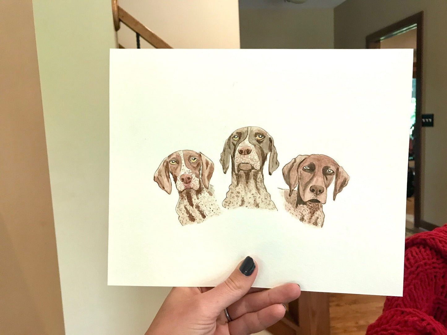 8X10" Paper Single Pet or Multi-Pet Portrait