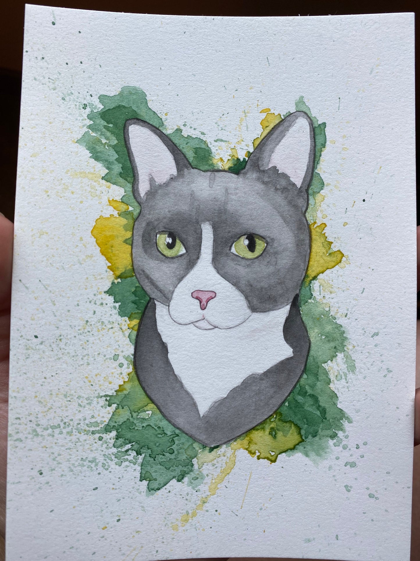 Color Splash Custom Watercolor Pet Portrait 5x7"