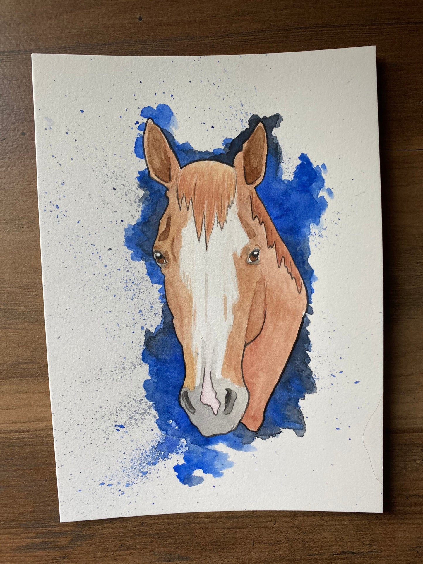 Color Splash Custom Watercolor Pet Portrait 5x7"