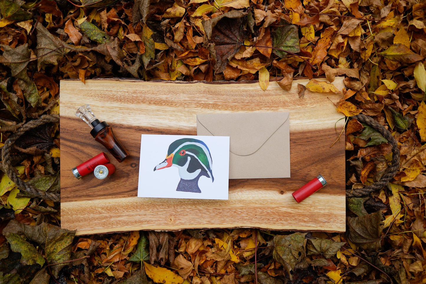 Wood Duck Head - Game Bird Greeting Card