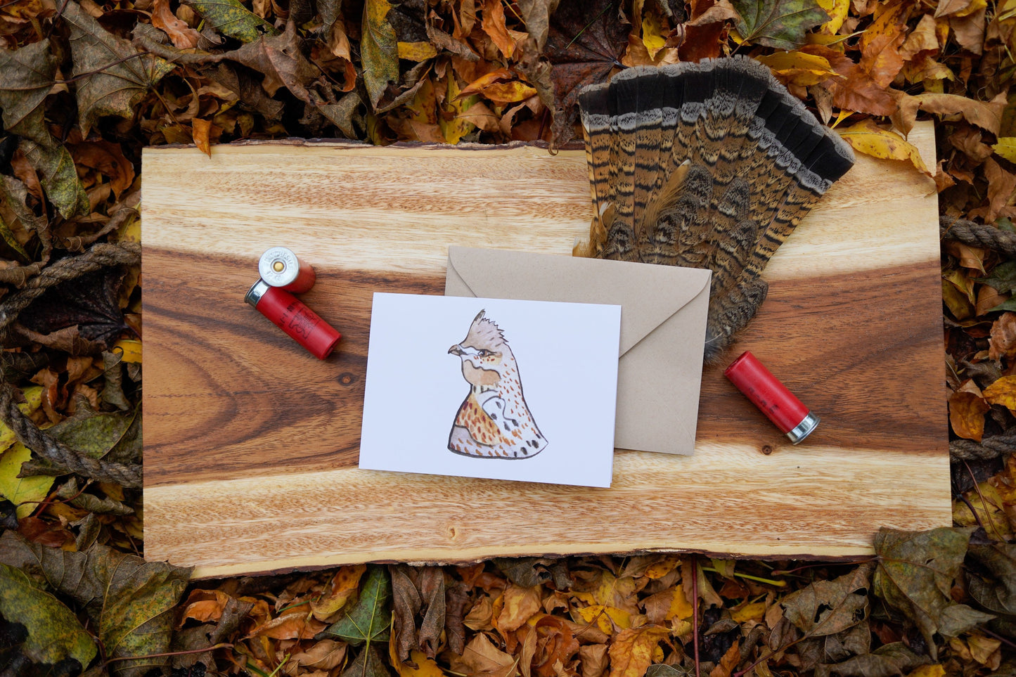Ruffed Grouse Head - Game Bird Greeting Card