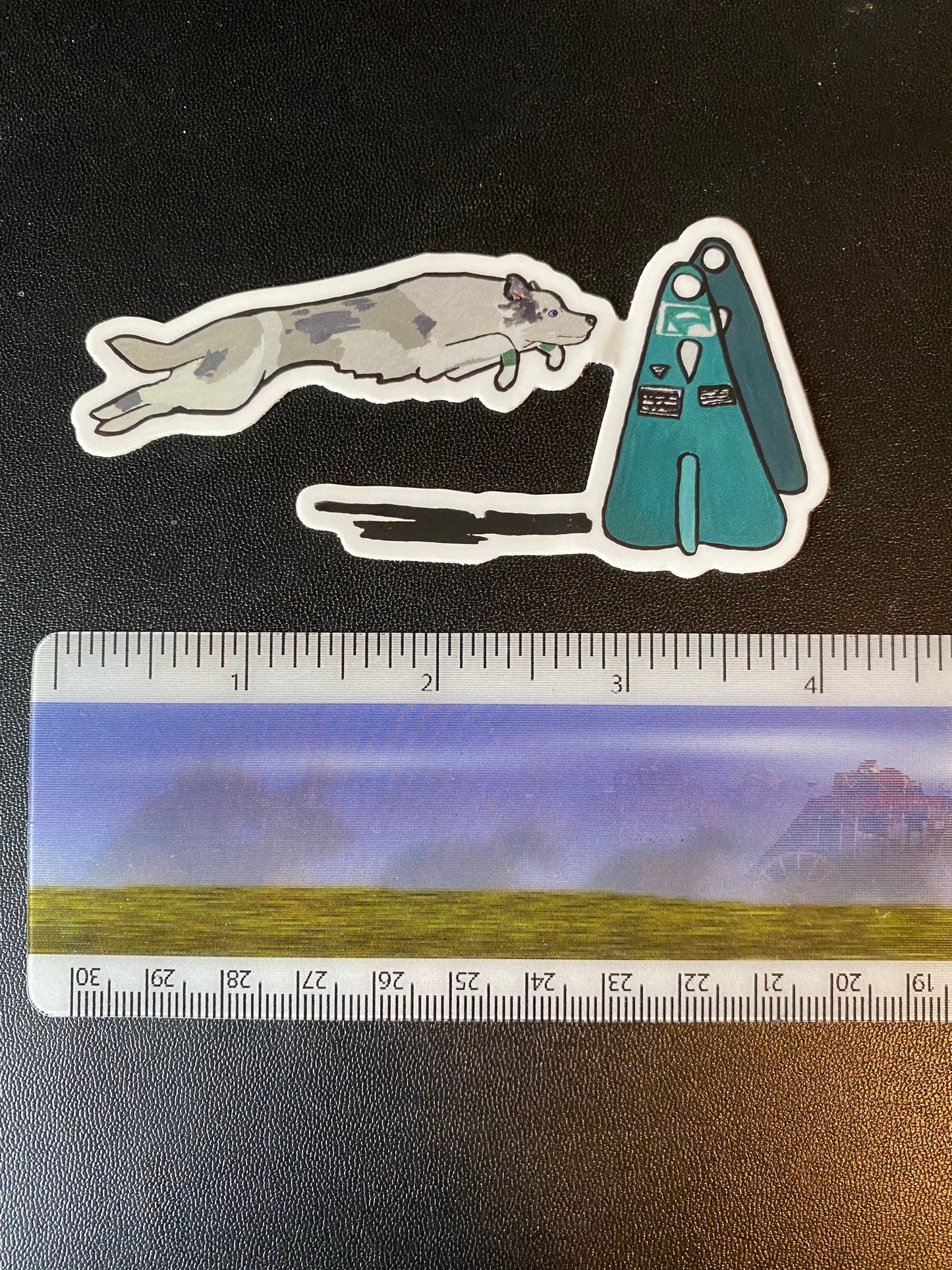 Border Collie Dog Sport Flyball Die Cut Vinyl Sticker Decal: Durable Matte-Finish (4" x 1.92")