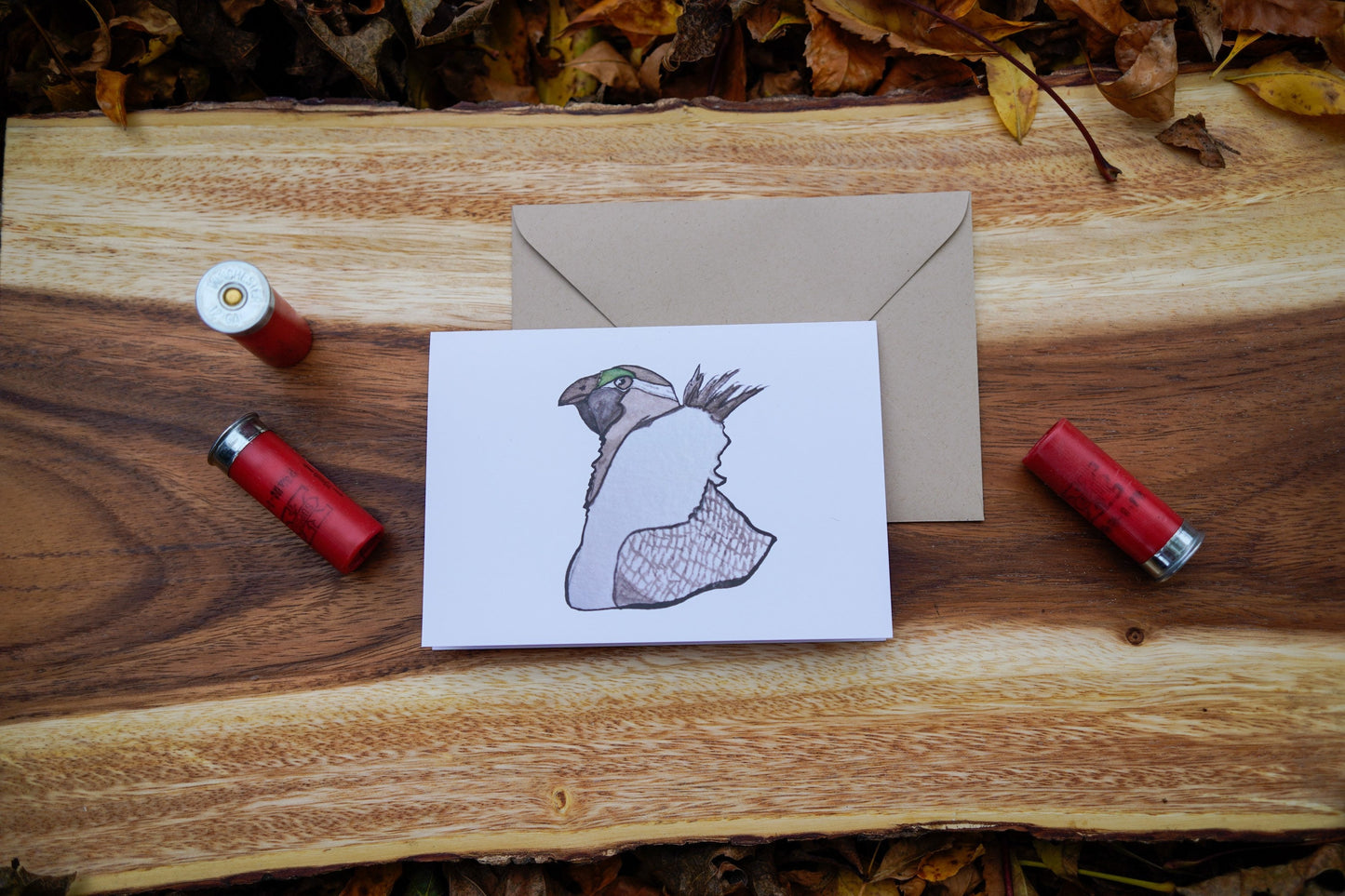 Sage Grouse Head - Game Bird Greeting Card