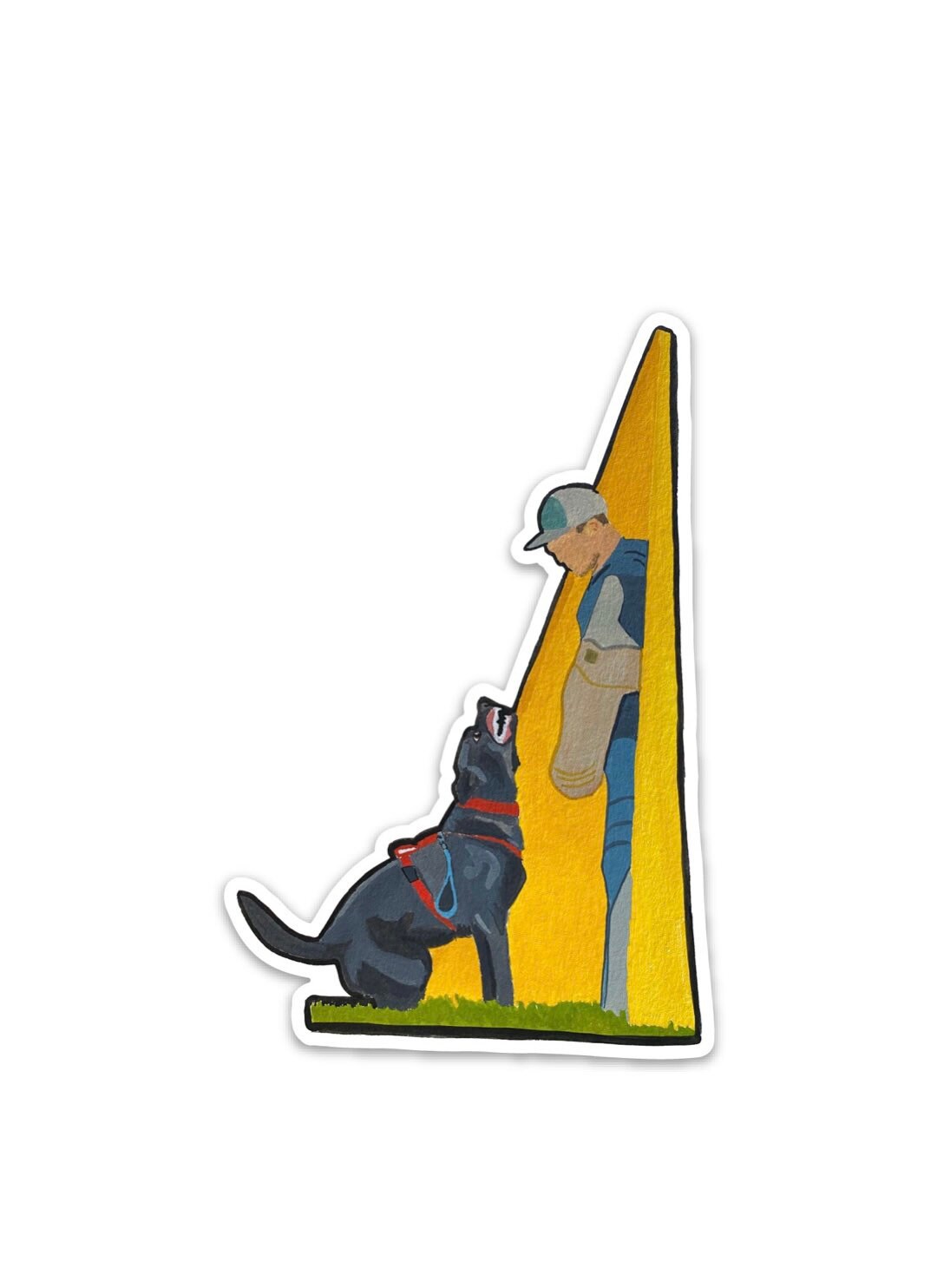 German Shepherd Dog Bite Sport 4" Die Cut Vinyl Sticker Decal: Durable Matte-Finish