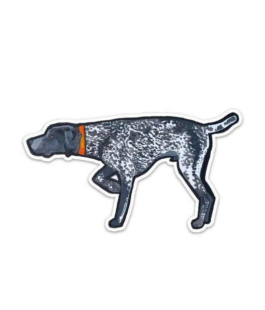 Black Roan German Shorthaired Pointer Dog Pointing Male or Female 5" Die Cut Vinyl Sticker Decal: Durable Matte-Finish