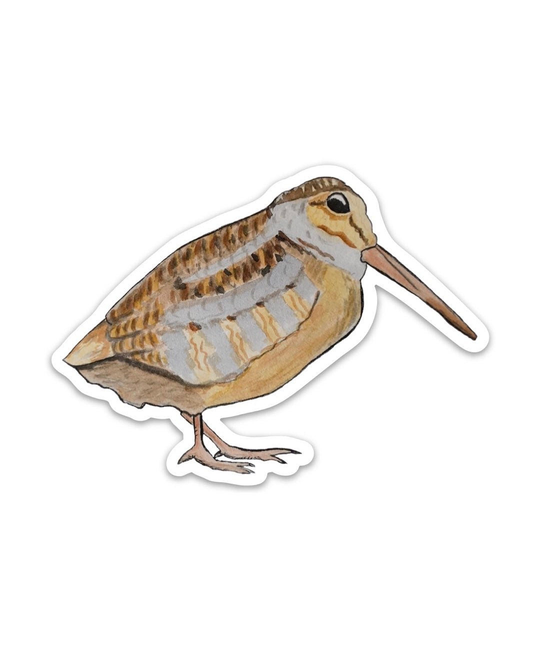 Woodcock 4” Die Cut Vinyl Sticker Decal: Durable Matte-Finish