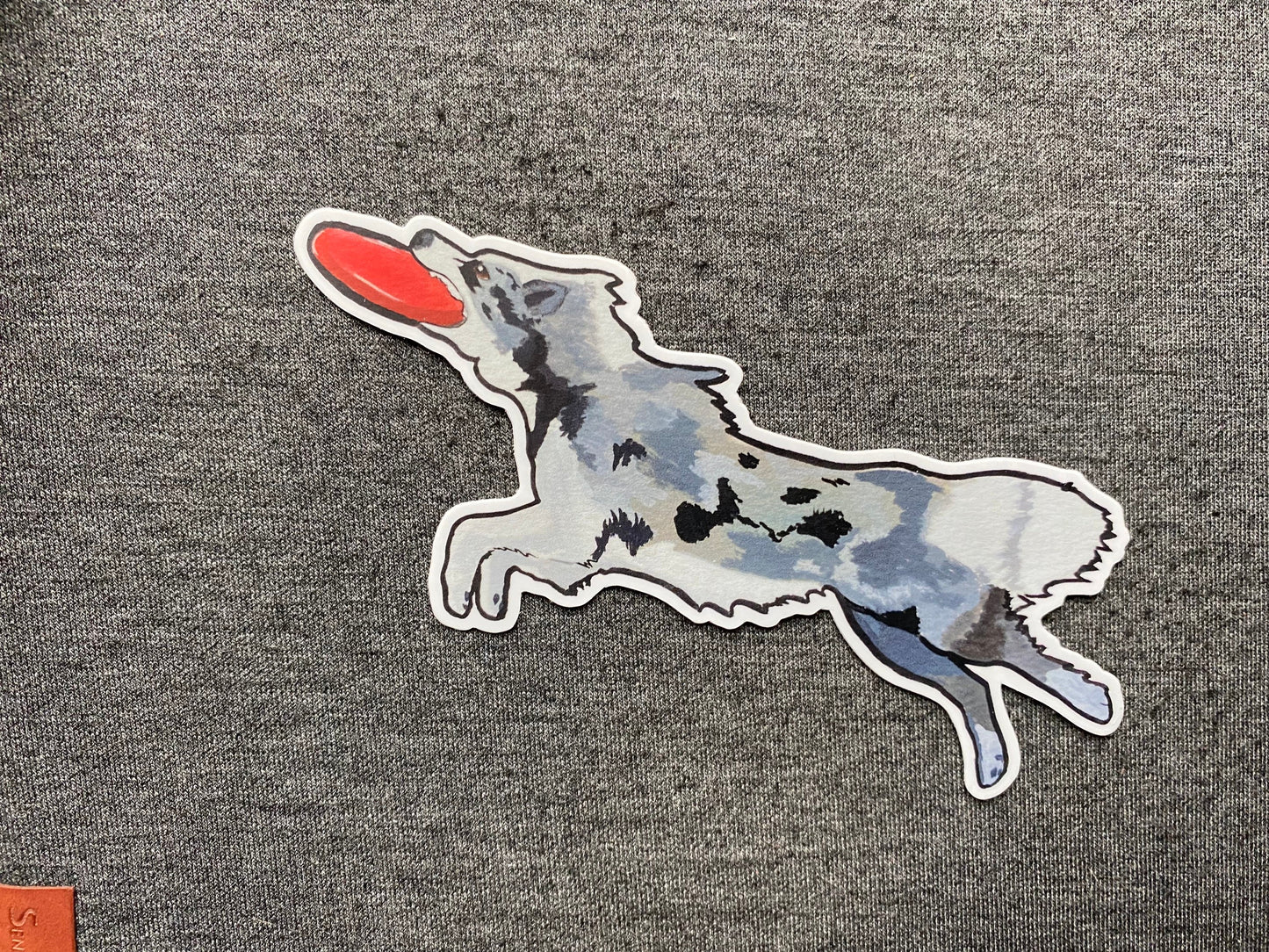 Border Collie Dog Sport Frisbee Disc 4" Die Cut Vinyl Sticker Decal: Durable Matte-Finish Active