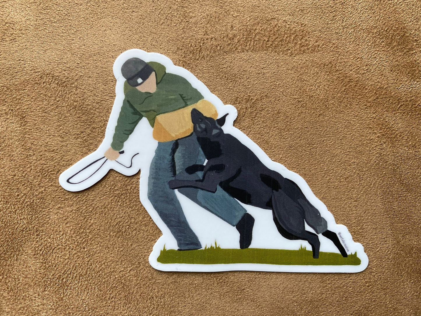 German Shepherd Dog Bite Sport V2 4" Die Cut Vinyl Sticker Decal: Durable Matte-Finish